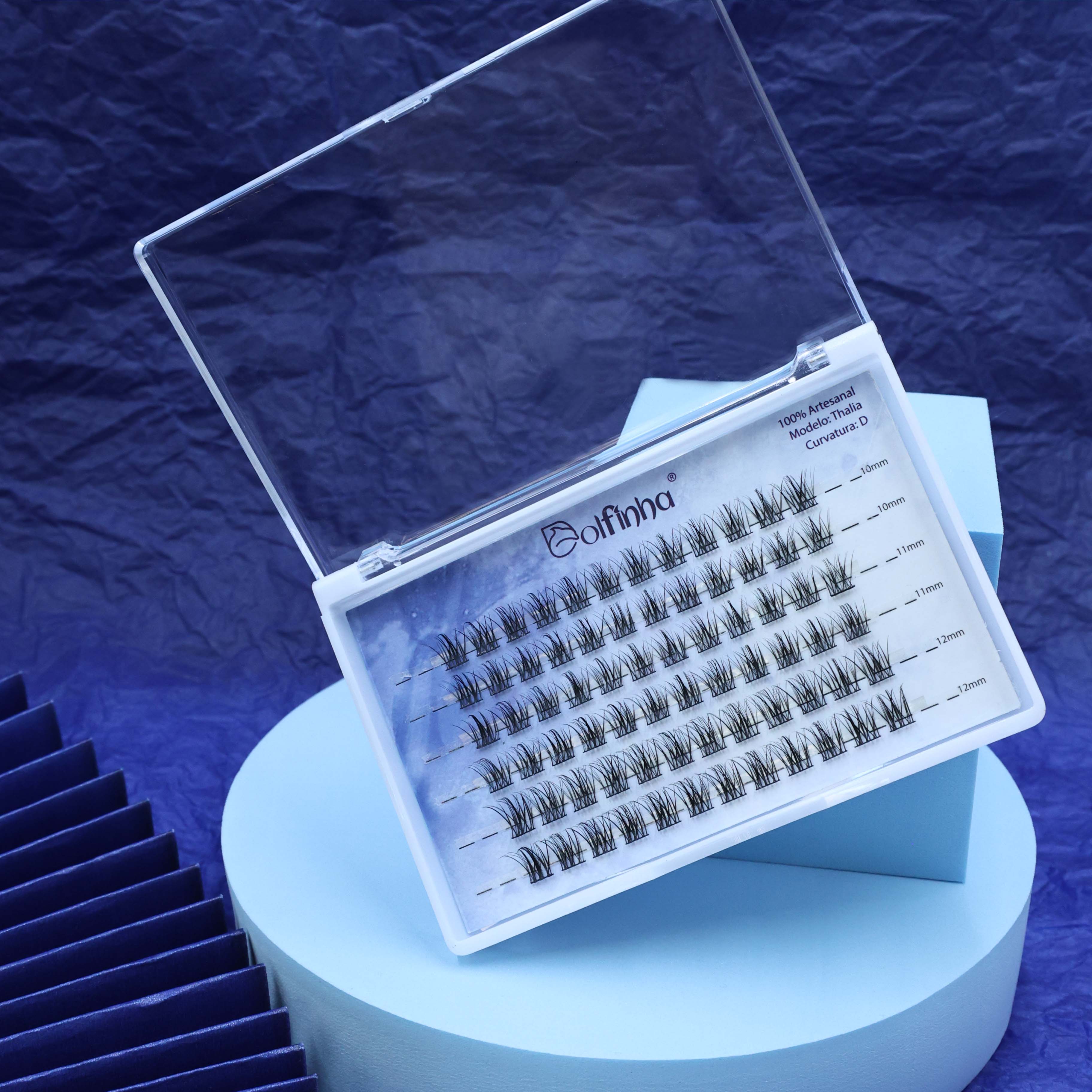 Cílios postiços tufinhos Curvatura D 10,11 e 12mm -modelo Thalia - Dolfinha