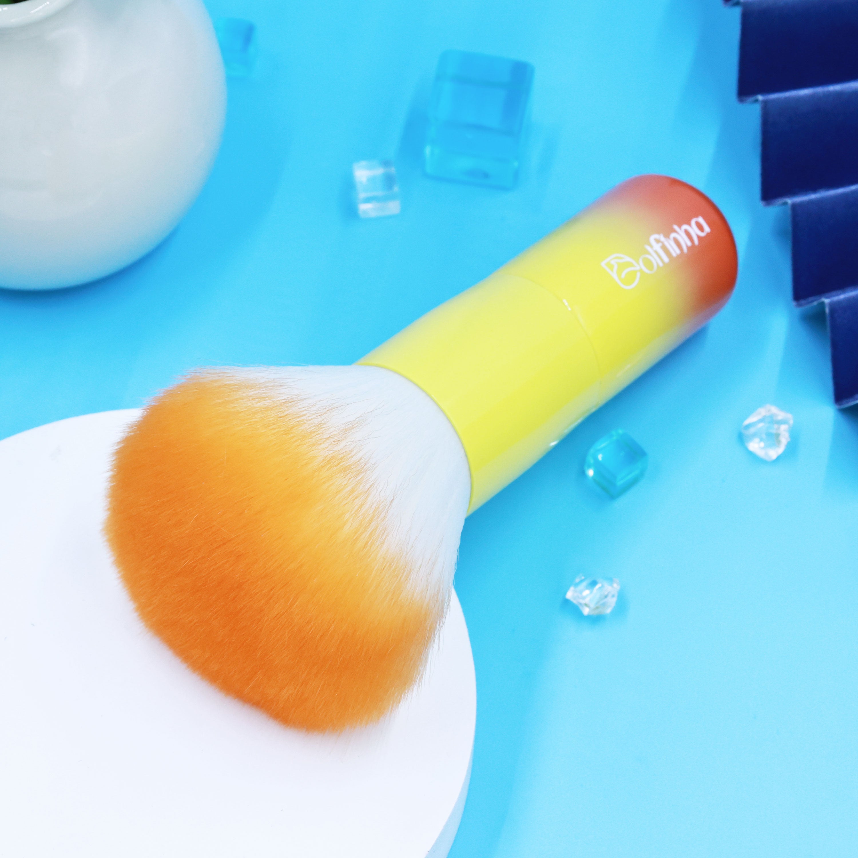 Pincel para pó gradiente amarelo - Dolfinha